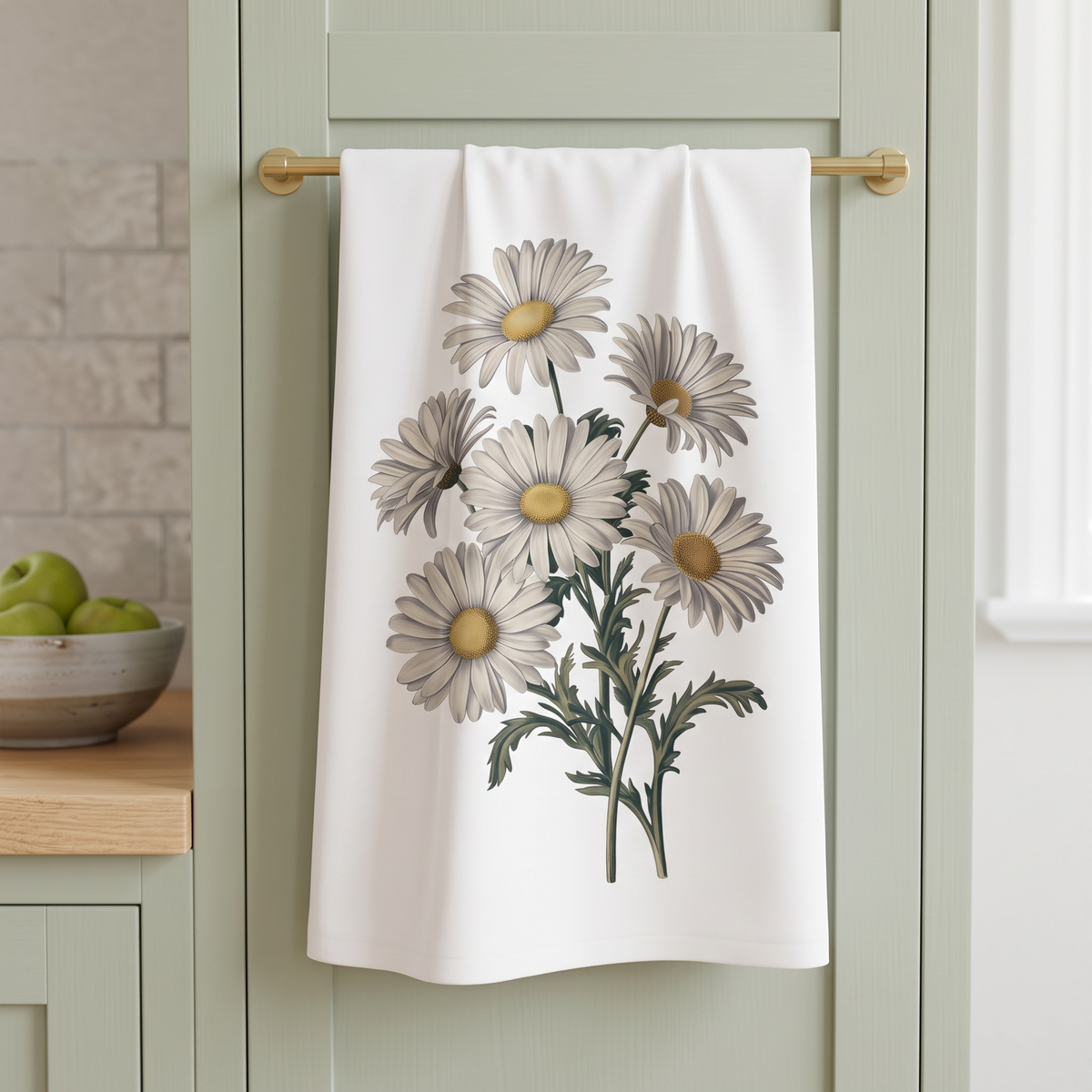 April Birth Month Flower Daisies towel lifestyle photo