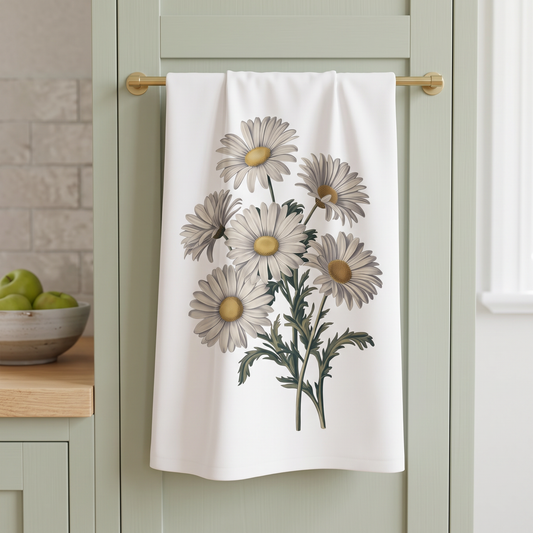 April Birth Month Flower Daisies towel lifestyle photo