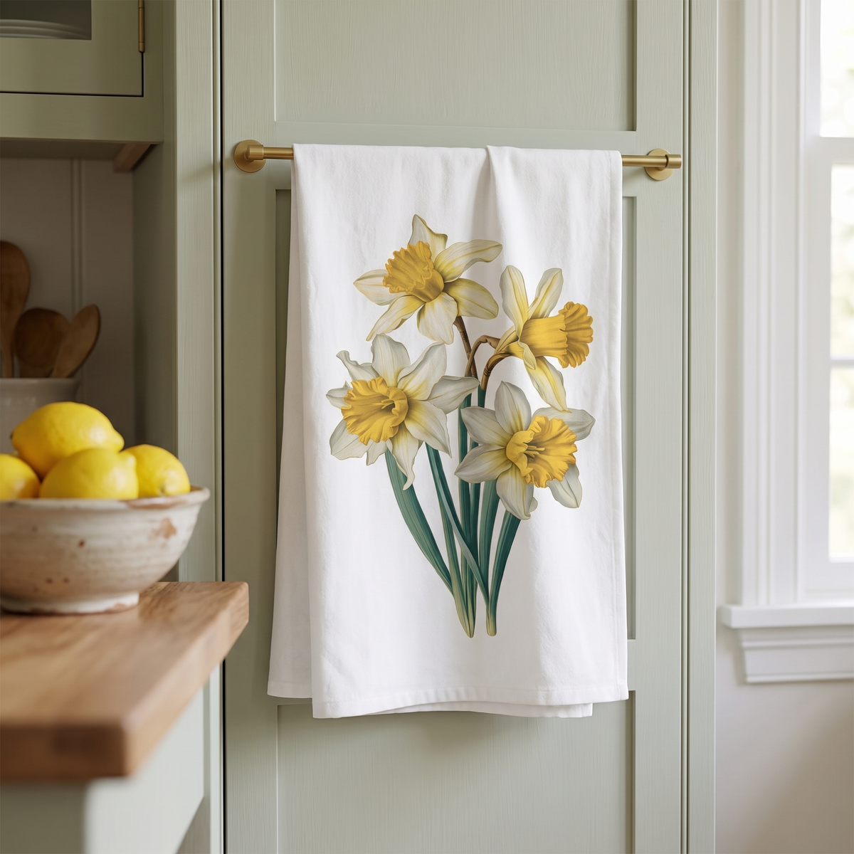 March Birth Month Flower Daffodils towel lifestyle photo