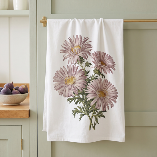 September Birth Month Flower Aster towel lifestyle photo