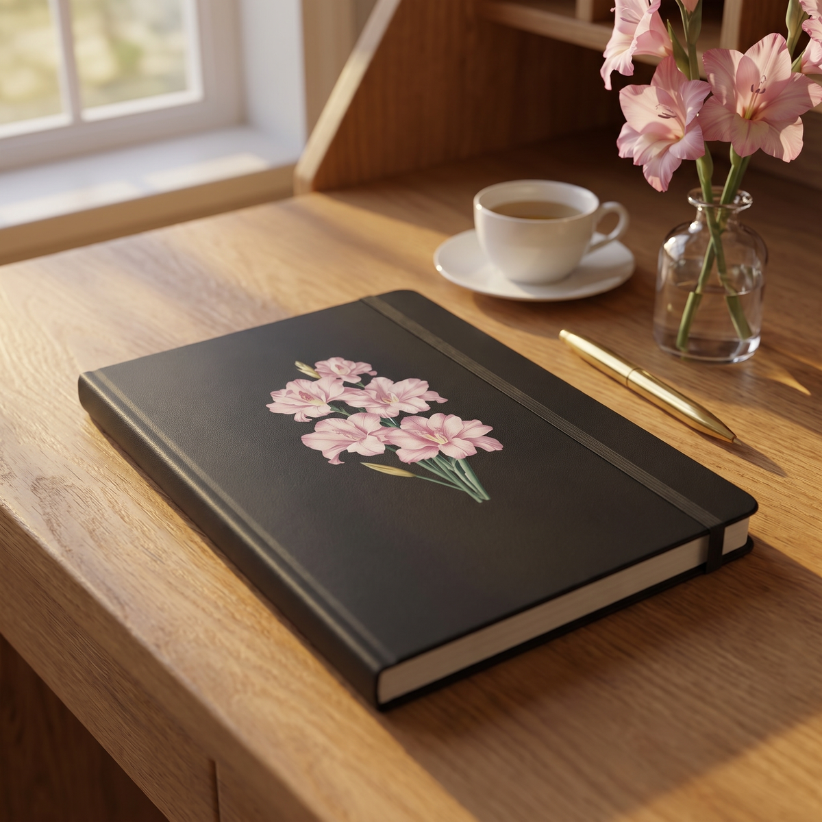 August Birth Month Flower Gladiolus notebook lifestyle photo
