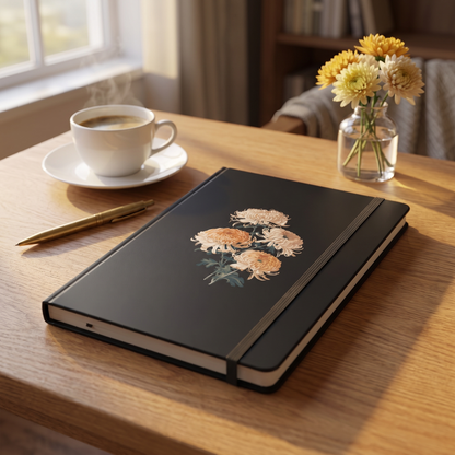 November Birth Month Flower Chrysanthemum notebook lifestyle photo