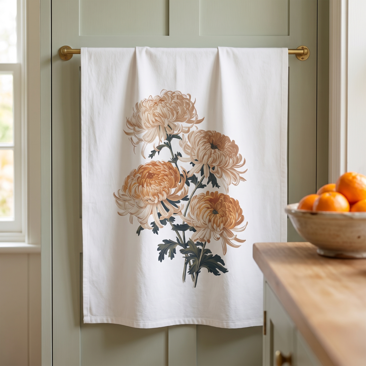 November Birth Month Flower Chrysanthemum towel lifestyle photo