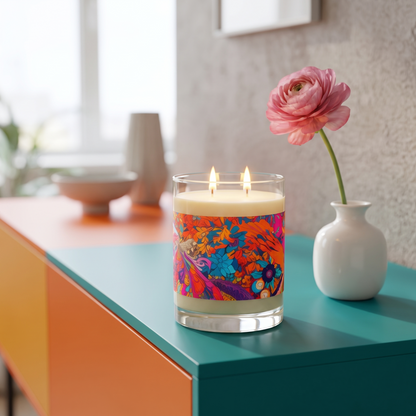 Kaleidoscopic Floral Dance 100% Soy Wax Scented Candle — lifestyle scene