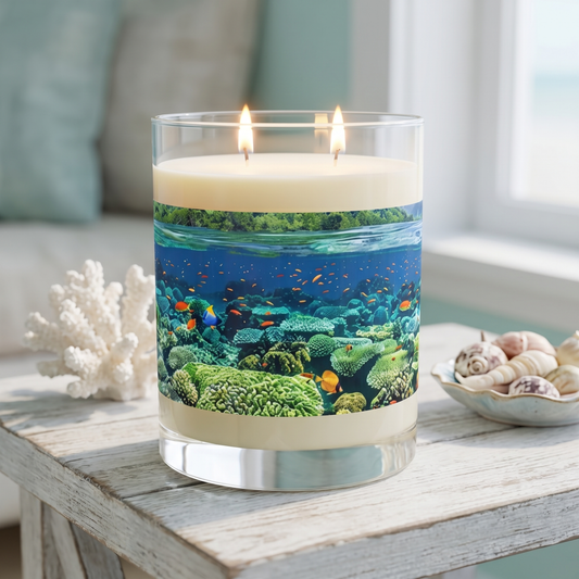 Coral Reef Dreamscape 100% Soy Wax Scented Candle — lifestyle scene