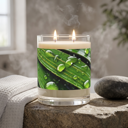 Tranquility Palm 100% Soy Wax Scented Candle — lifestyle scene