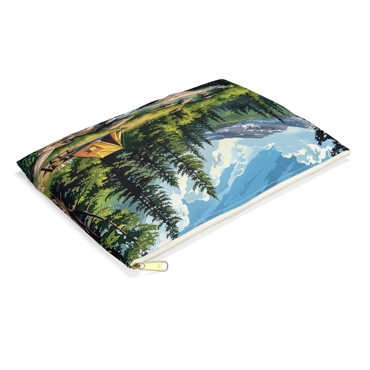 High Sierras Camp Accessory Pouch - side view, laying flat