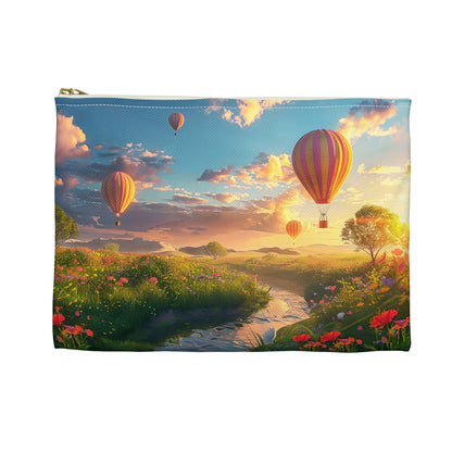 Hot Air Balloons at Sunrise Accessory Pouch - back view