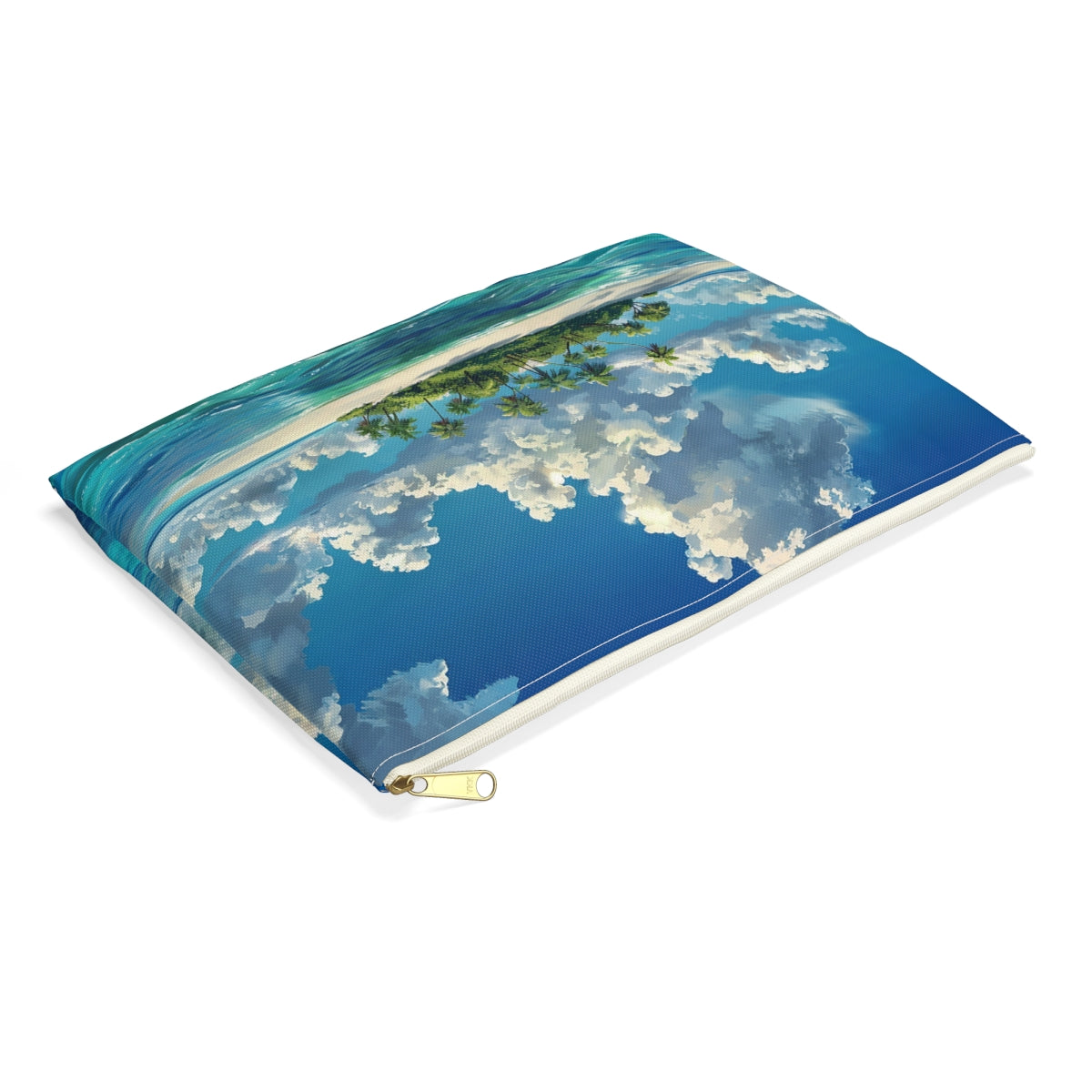 Island Daydreams Accessory Pouch - side view, laying flat