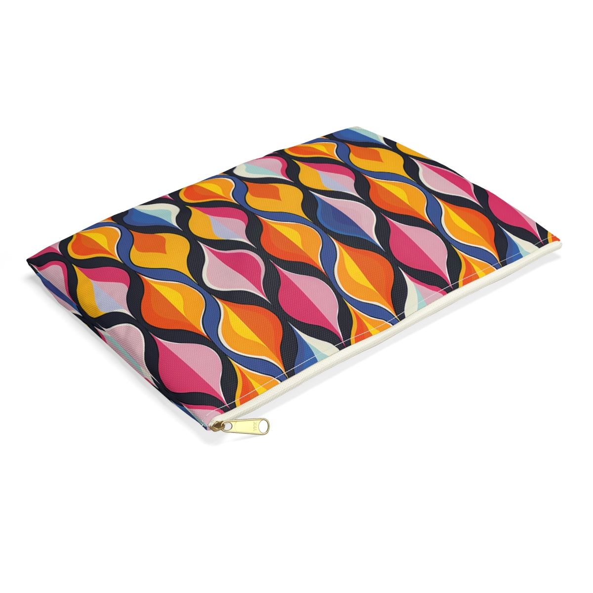 Lattice Dreams Accessory Pouch - side view, laying flat