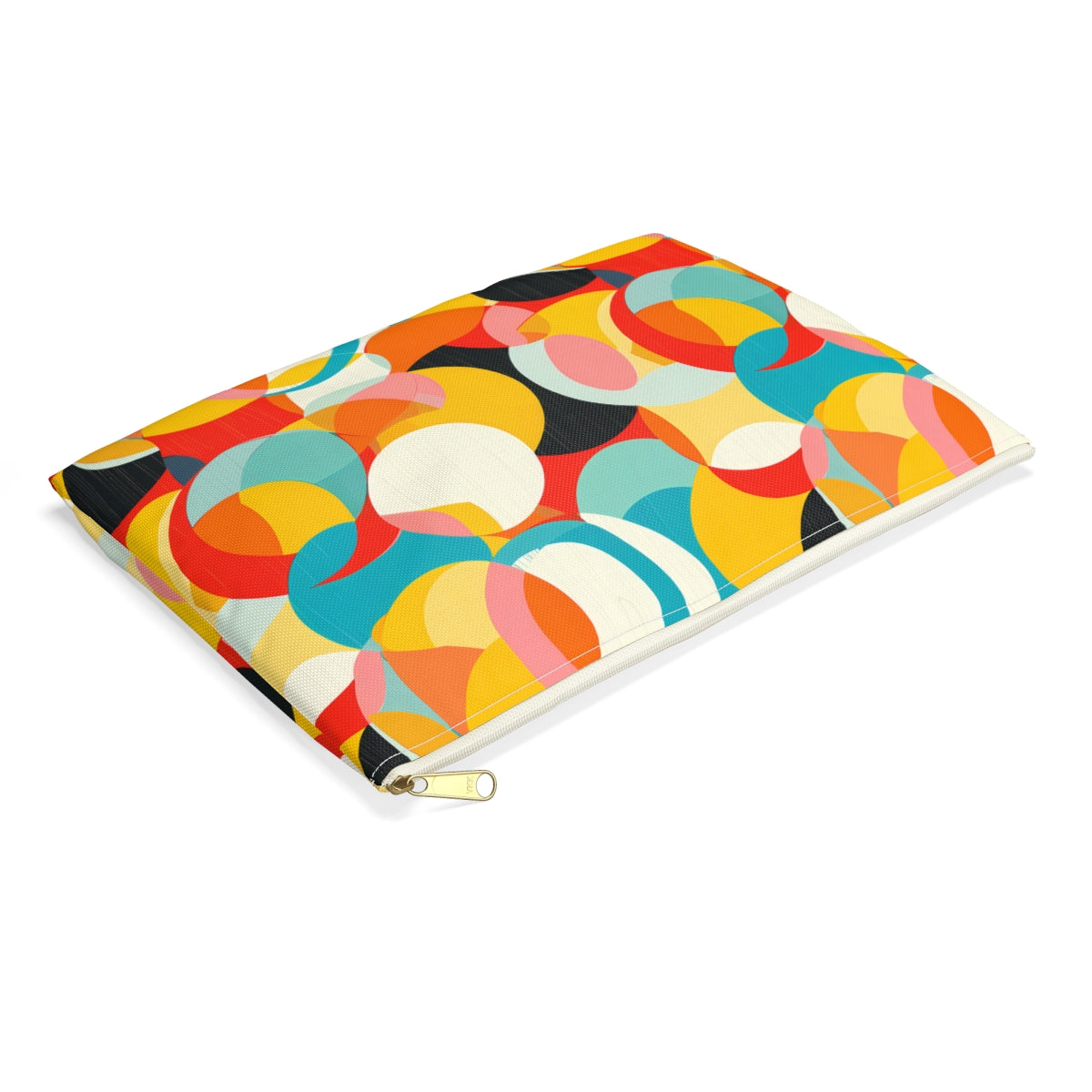 Mod Circle Medley Accessory Pouch - side view, laying flat