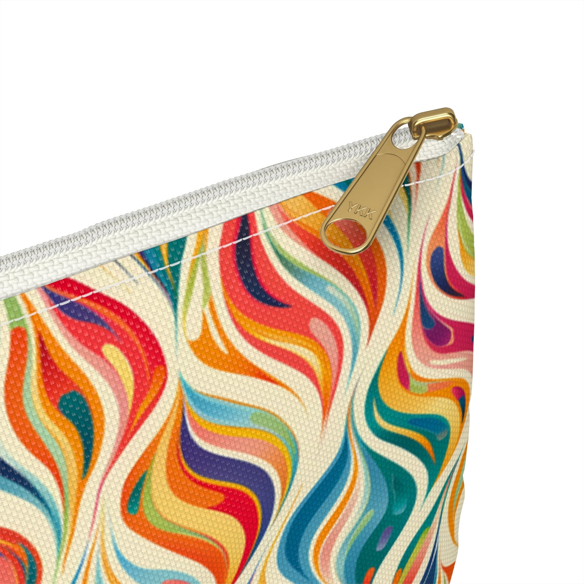 Modern Art Flames Accessory Pouch - close-up detail