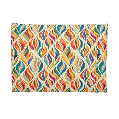 Modern Art Flames Accessory Pouch - back view