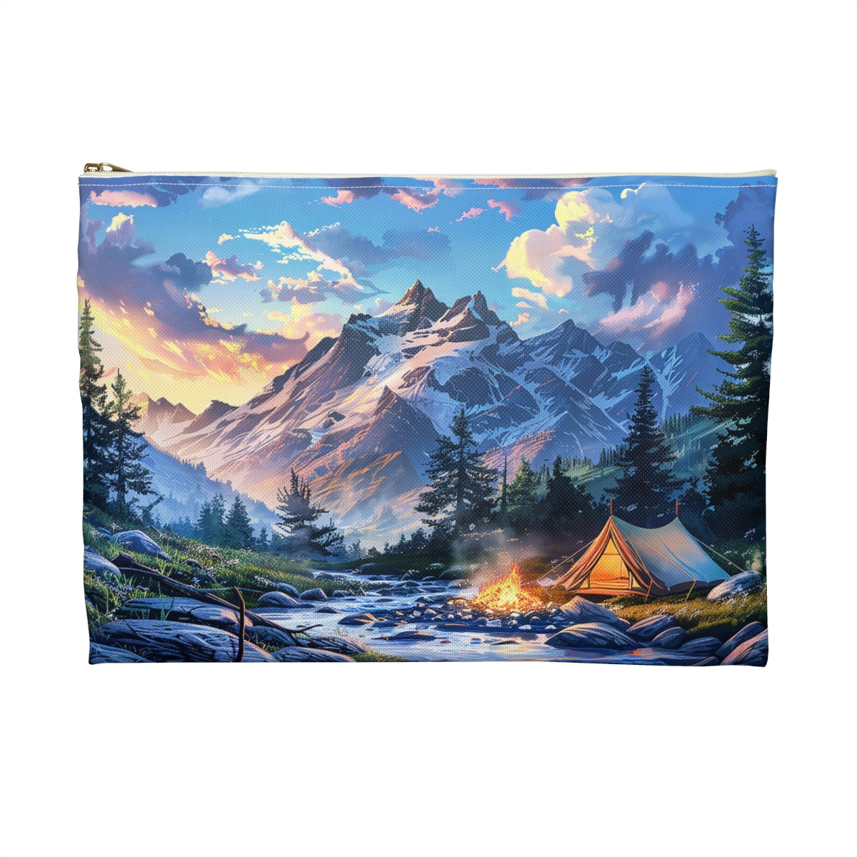 Mountain Creekside Campfire Accessory Pouch - back view