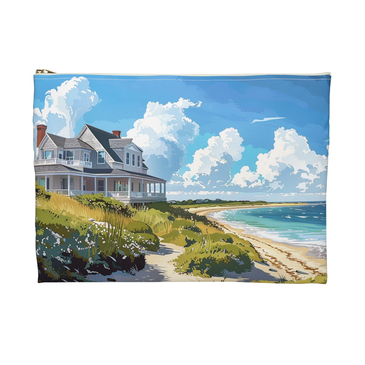 Nantucket Beach House Accessory Pouch - back view