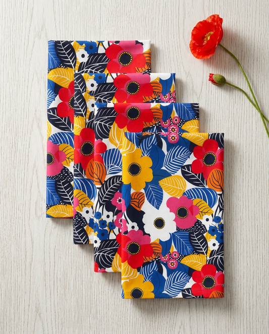 Blossom Burst dinner napkins, set of four, elongated fold