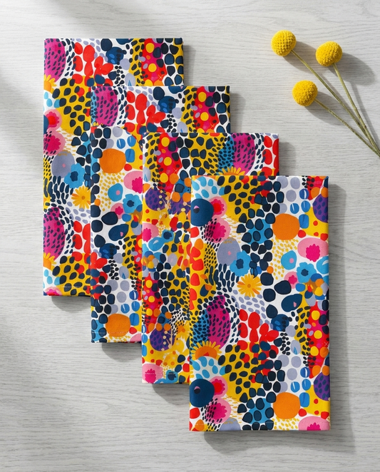 ColorSplash Pop dinner napkins, set of four, elongated fold