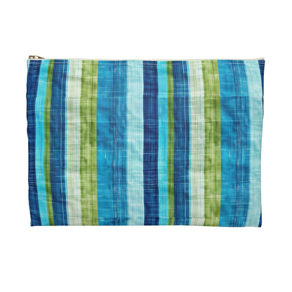 Ocean Whisper Stripes Accessory Pouch - back view