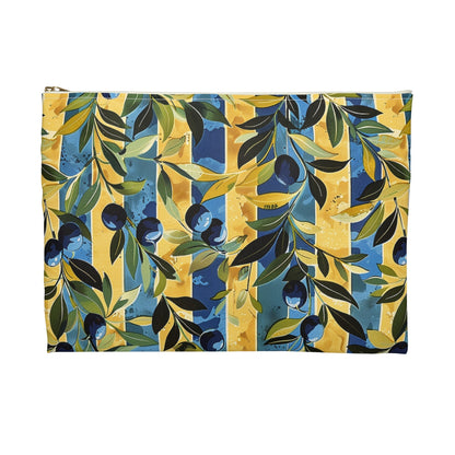 Olive Orchard Stripes Accessory Pouch - back view