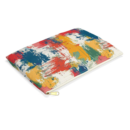 Paint Splash Palette Accessory Pouch - side view, laying flat