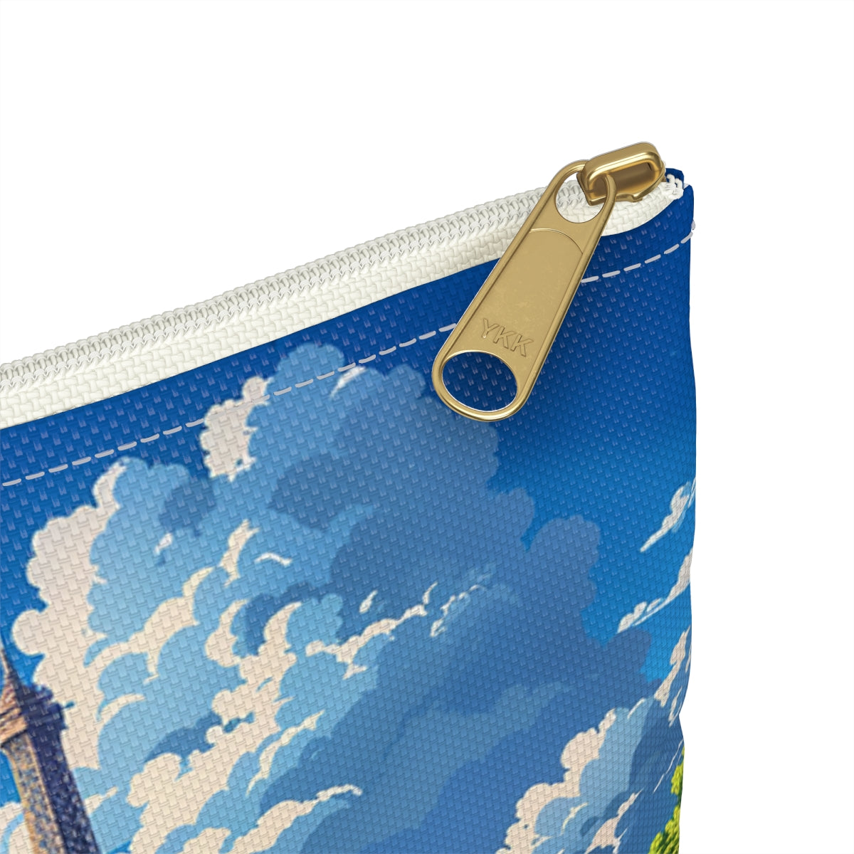 Parisian Eiffel Tower Dreamscape Accessory Pouch - close-up detail