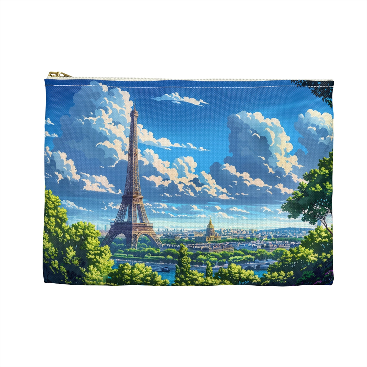 Parisian Eiffel Tower Dreamscape Accessory Pouch - back view