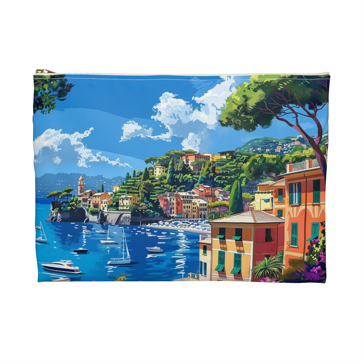 Portofino Coastal Escape Accessory Pouch - back view