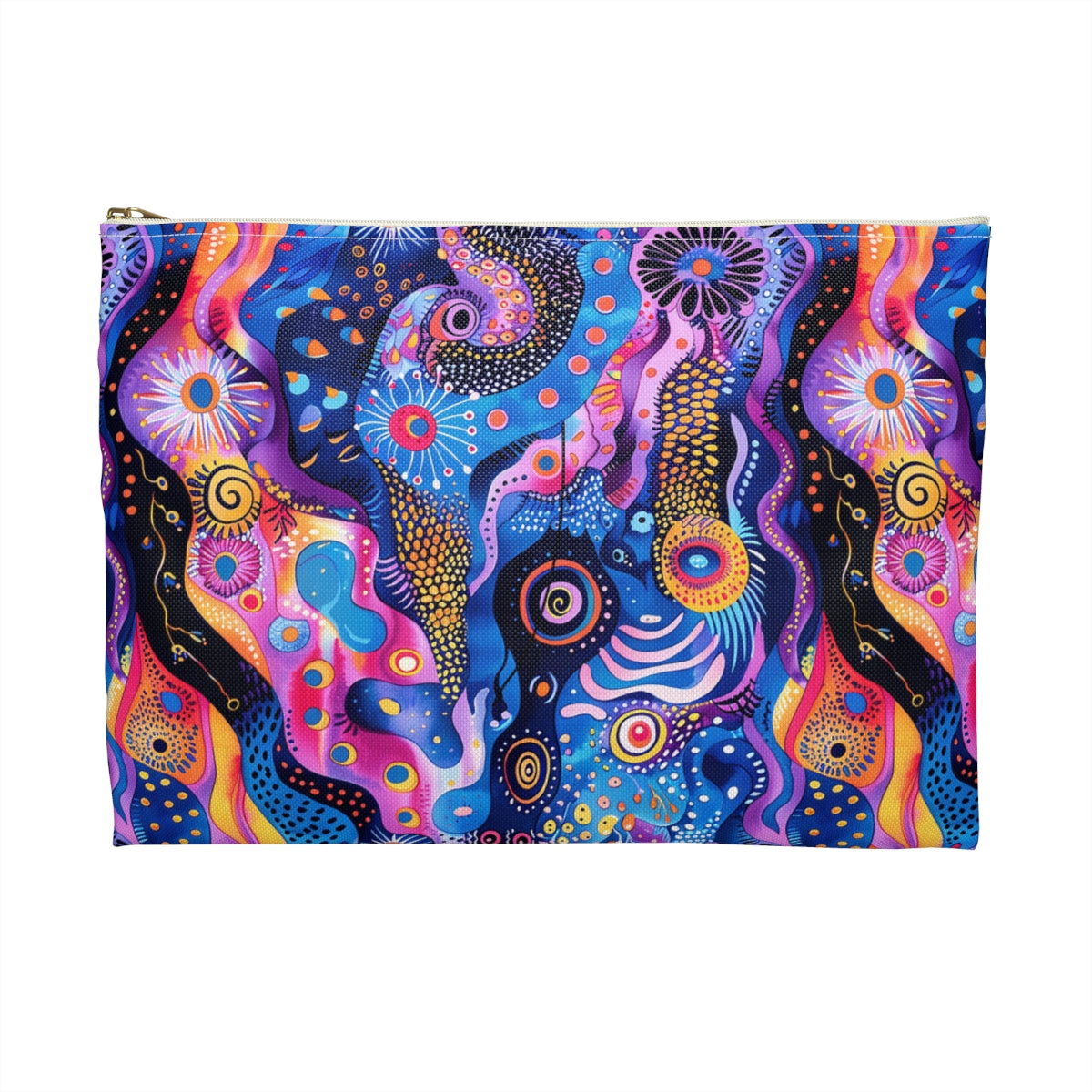 Purple Craziness Accessory Pouch - back view
