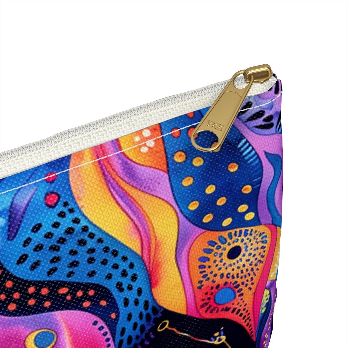 Purple Craziness Accessory Pouch - close-up detail