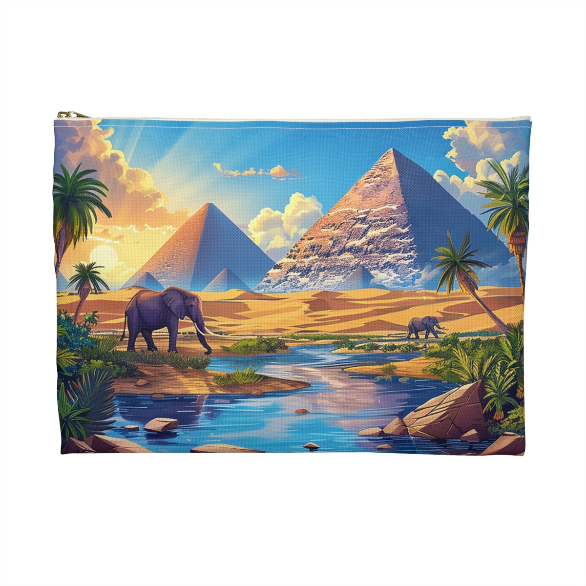 Pyramids of Giza Oasis Accessory Pouch - back view