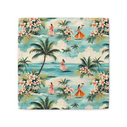 Retro Hawaiian Hula Cloth Napkins - 100% Cotton Twill - Dinner & Cocktail Sizes - Sets of 4 or 8