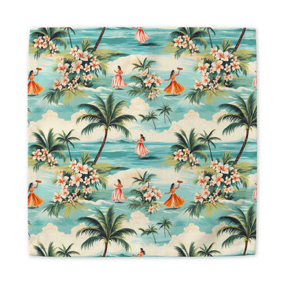 Retro Hawaiian Hula Cloth Napkins - 100% Cotton Twill - Dinner & Cocktail Sizes - Sets of 4 or 8