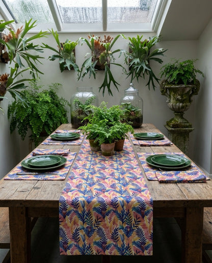Fern-Tastic Whimsy placemat styled with the matching table runner and napkins
