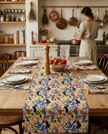 Spice of Life napkins styled with the matching placemats and table runner