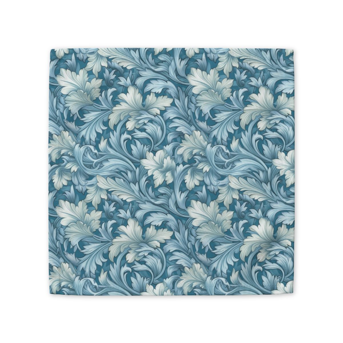 Soft Blue Leaf Tapestry cocktail napkin - 10 x 10