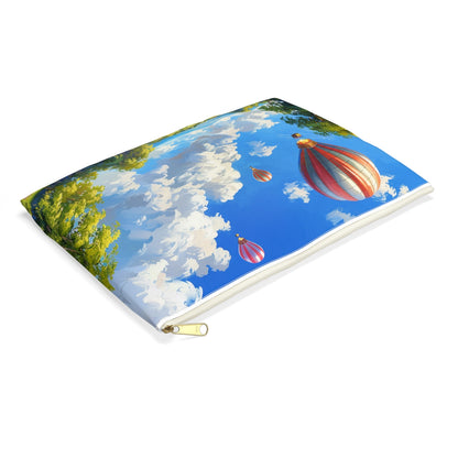Spring Meadow Soar Accessory Pouch - side view, laying flat