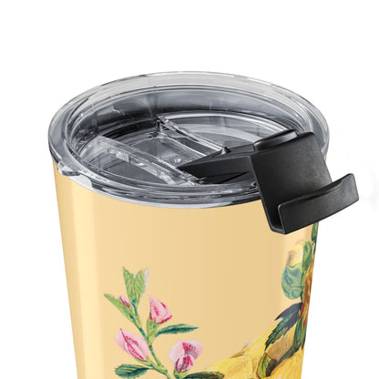 Vintage Yellow Bloom Serenity Insulated Tumbler - 20 oz. Stainless Steel, Glossy Finish