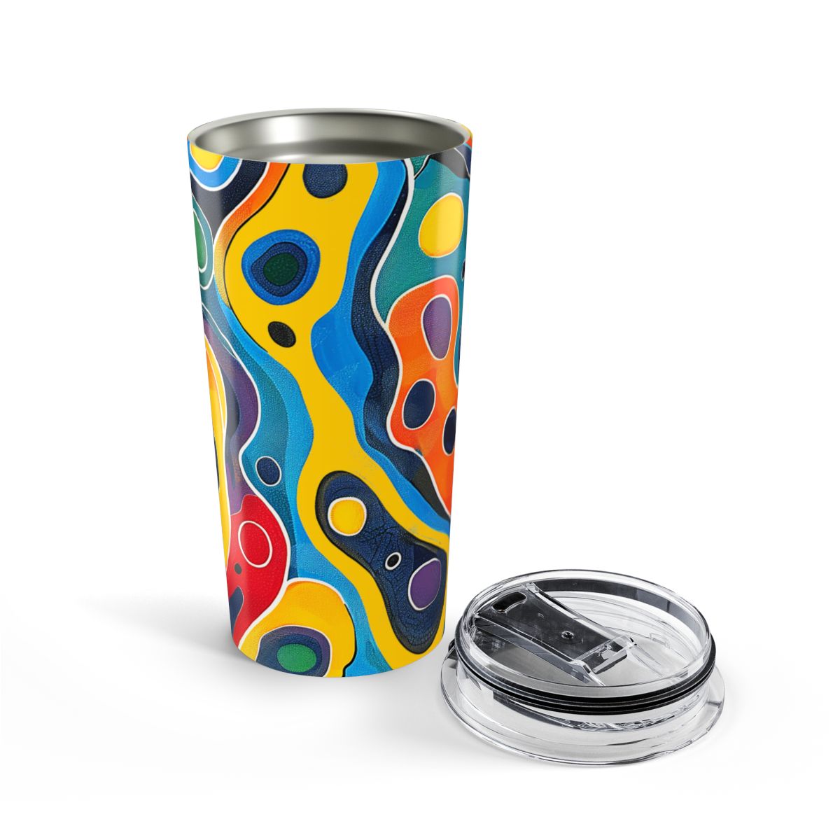 Groovy Splash Escape Insulated Tumbler - 20 oz. Stainless Steel, Glossy Finish