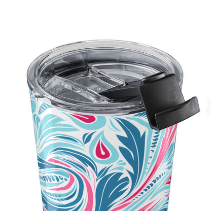 Teal Tide Twirl Insulated Tumbler - 20 oz. Stainless Steel, Glossy Finish
