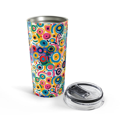 Pop Art Swirls Insulated Tumbler - 20 oz. Stainless Steel, Glossy Finish