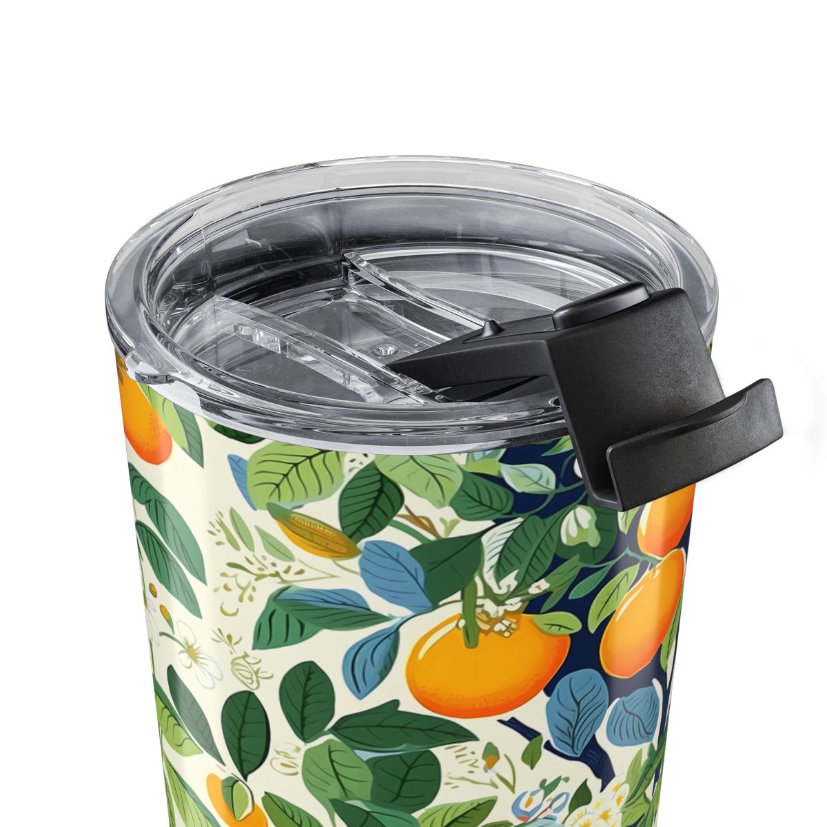 Happy Oranges & Blossoms Insulated Tumbler - 20 oz. Stainless Steel, Glossy Finish