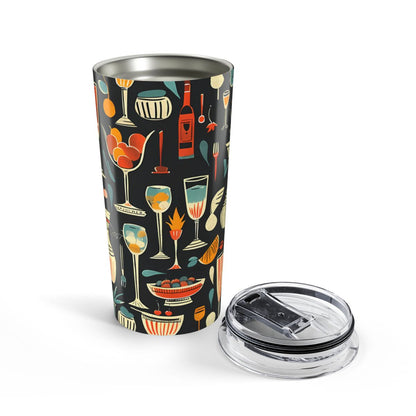 Midcentury Cocktail Soirée Insulated Tumbler - 20 oz. Stainless Steel, Glossy Finish