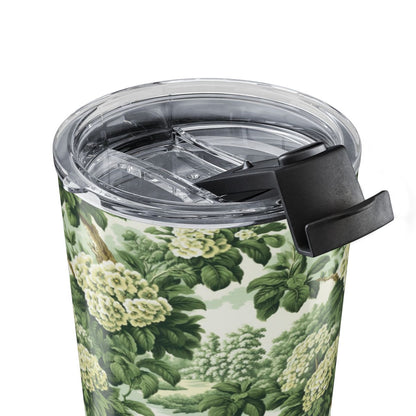 Vintage Green Hydrangea Insulated Tumbler - 20 oz. Stainless Steel, Glossy Finish