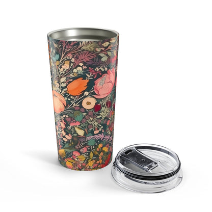 Renaissance Fall Floral Insulated Tumbler - 20 oz. Stainless Steel, Glossy Finish