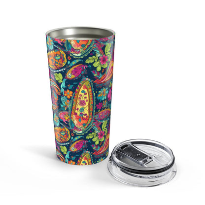 Psychedelic Paisley Party Insulated Tumbler - 20 oz. Stainless Steel, Glossy Finish