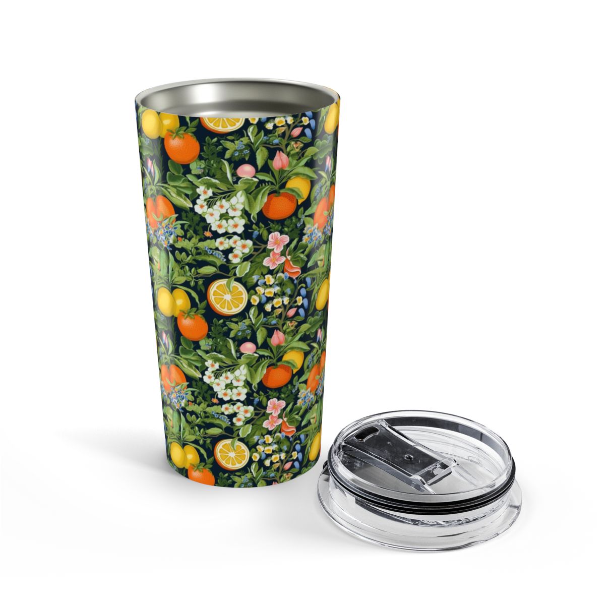 Classic Fruit & Floral Insulated Tumbler - 20 oz. Stainless Steel, Glossy Finish
