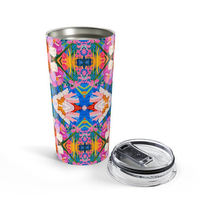 Floral Kaleidoscope Bliss Insulated Tumbler - 20 oz. Stainless Steel, Glossy Finish