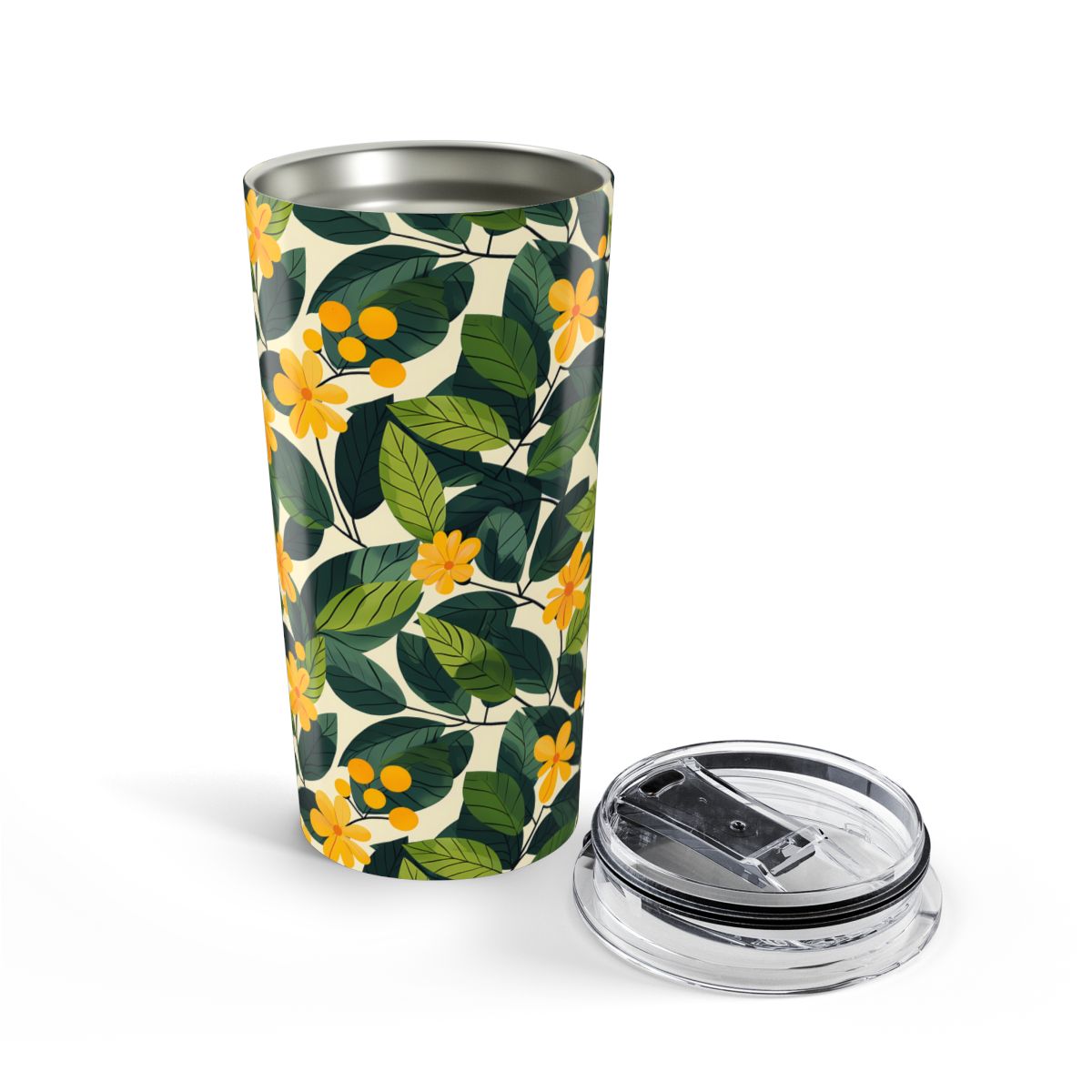 Sunshine Vines Insulated Tumbler - 20 oz. Stainless Steel, Glossy Finish