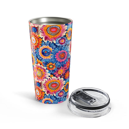 Crayon Blossom Whimsy Insulated Tumbler - 20 oz. Stainless Steel, Glossy Finish
