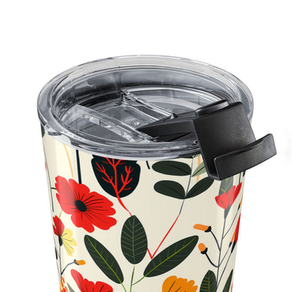 Autumn Bloom Delight Insulated Tumbler - 20 oz. Stainless Steel, Glossy Finish